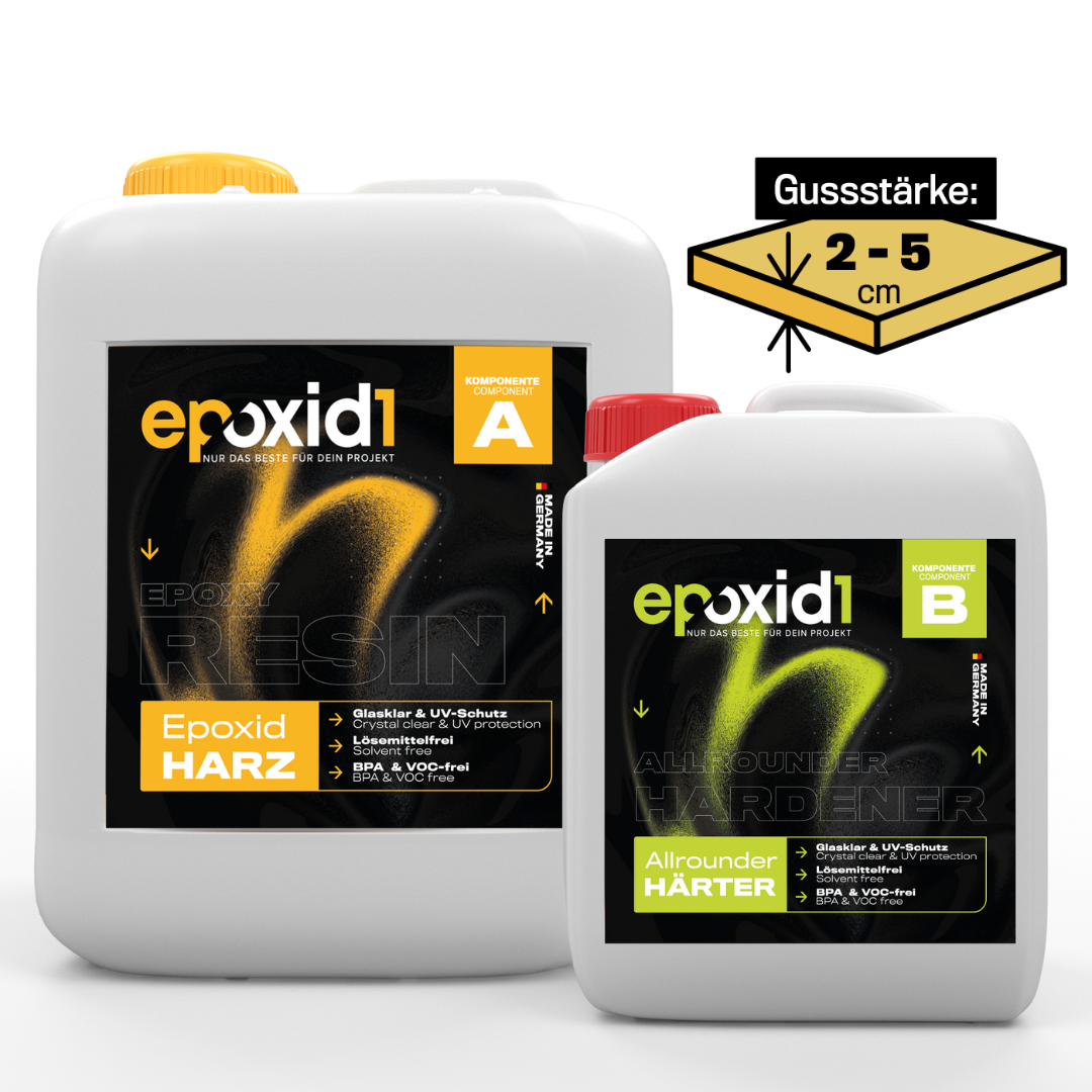 epoxid1 Allrounder Epoxidharz mit Härter für 2cm bis 5cm Güsse