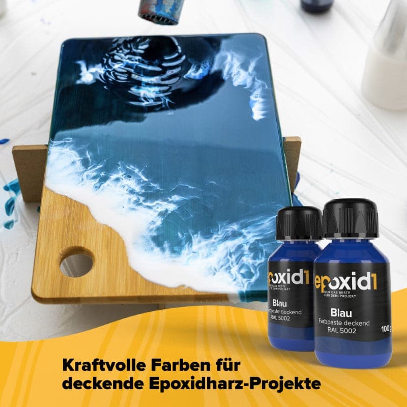 Oceantable mit blauer epoxid1 Farbpaste